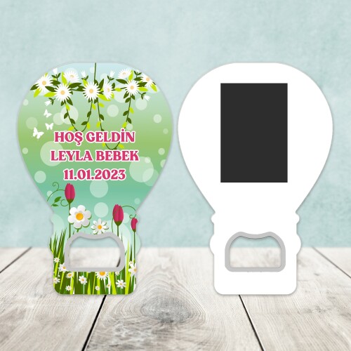 Papatya ve Laleli Açacaklı Balon Magnet