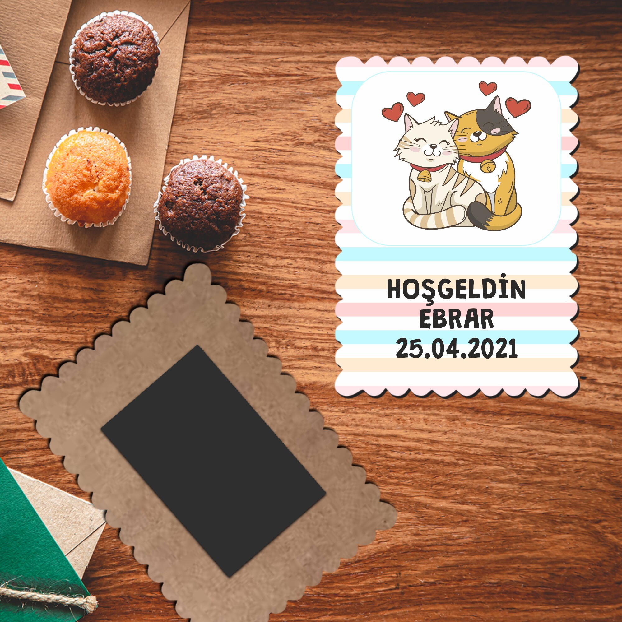 Sevimli Kediler Pöti Magnet Ahaşp