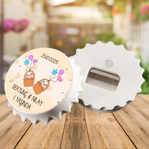 İkiz Bebek Kapak Şeklinde Açacaklı Magnet