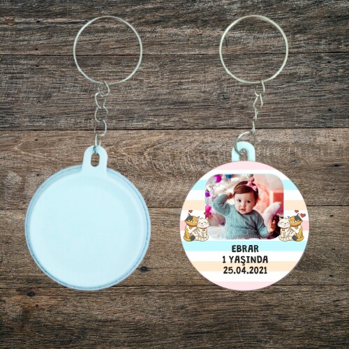 Sevimli Kediler Doğum Günü Anahtarlığı Plastik