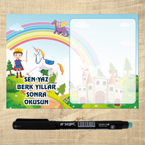 Prens Tasarım Kalemli Notluk Magnet
