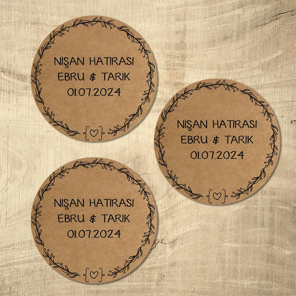 Nişan Hediyesi Kraft Baskı Model 22