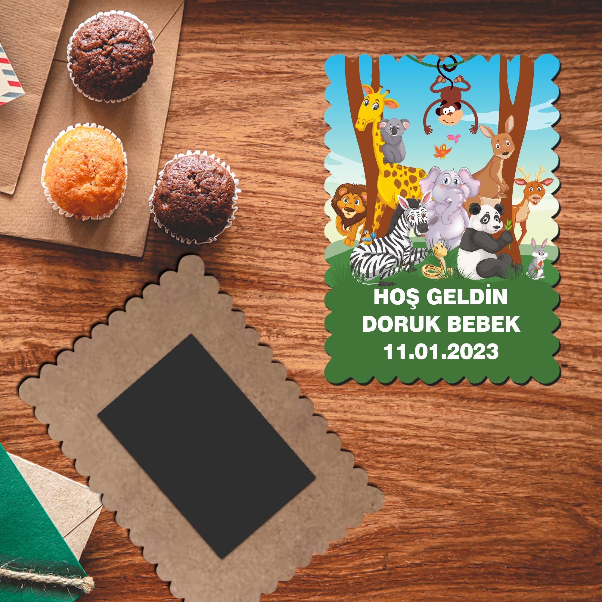 Safari Temalı Pöti Magnet Ahaşp