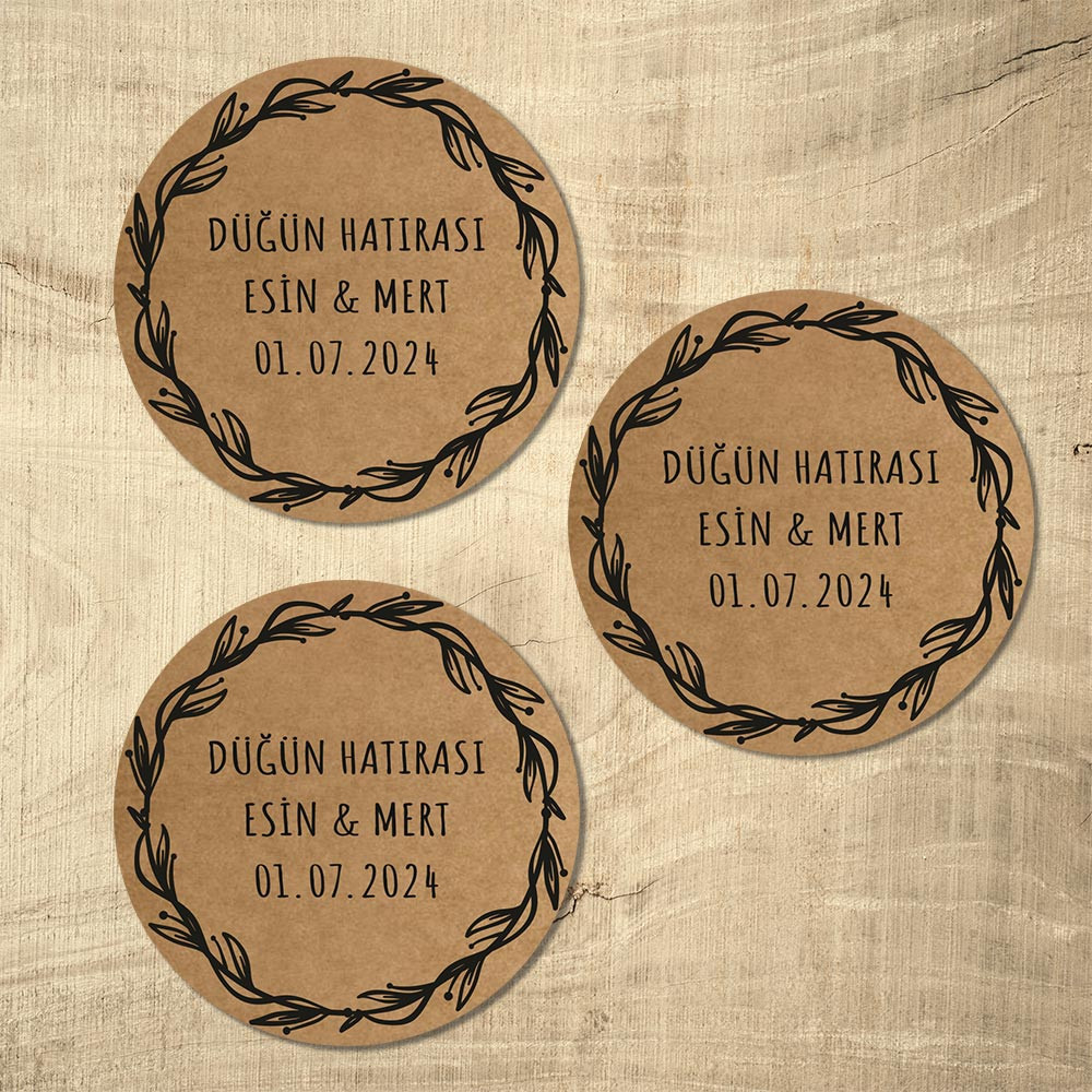 Düğün Hediyesi Kraft Baskı Model 20