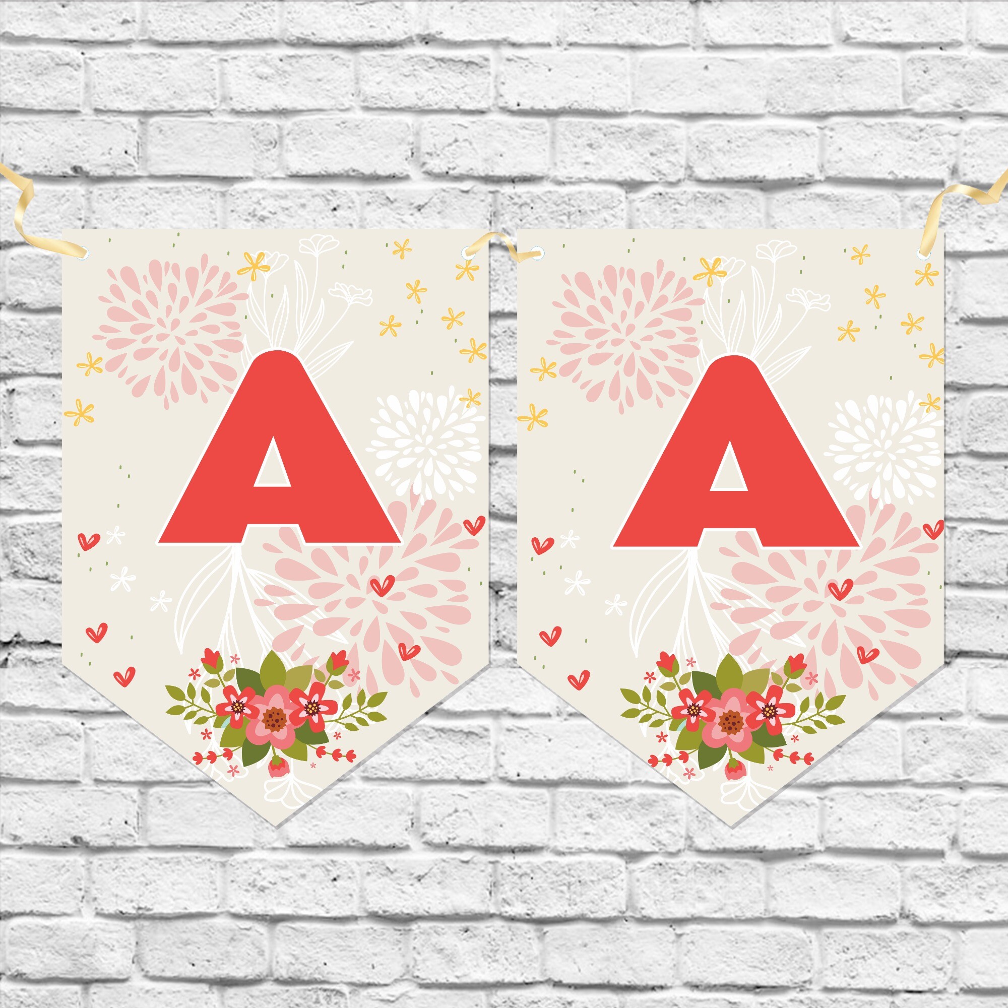Çiçekli Harf Banner