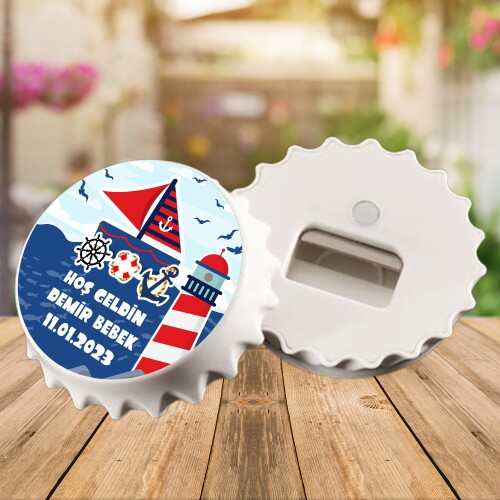 Denizci Teması Kapak Şeklinde Açacaklı Magnet