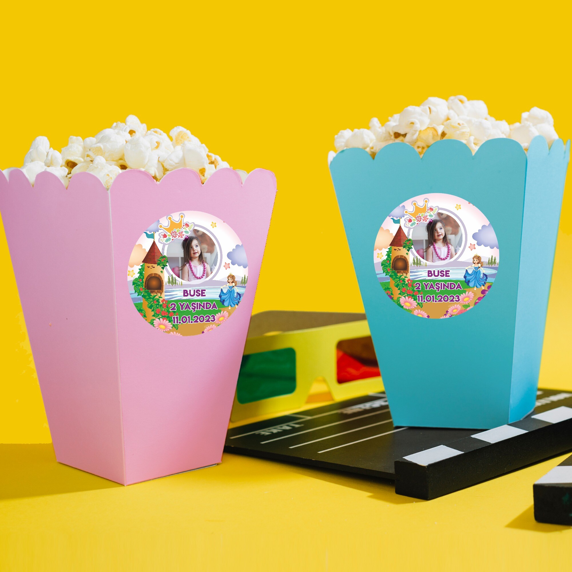 Prenses Tasarım Popcorn Kutusu