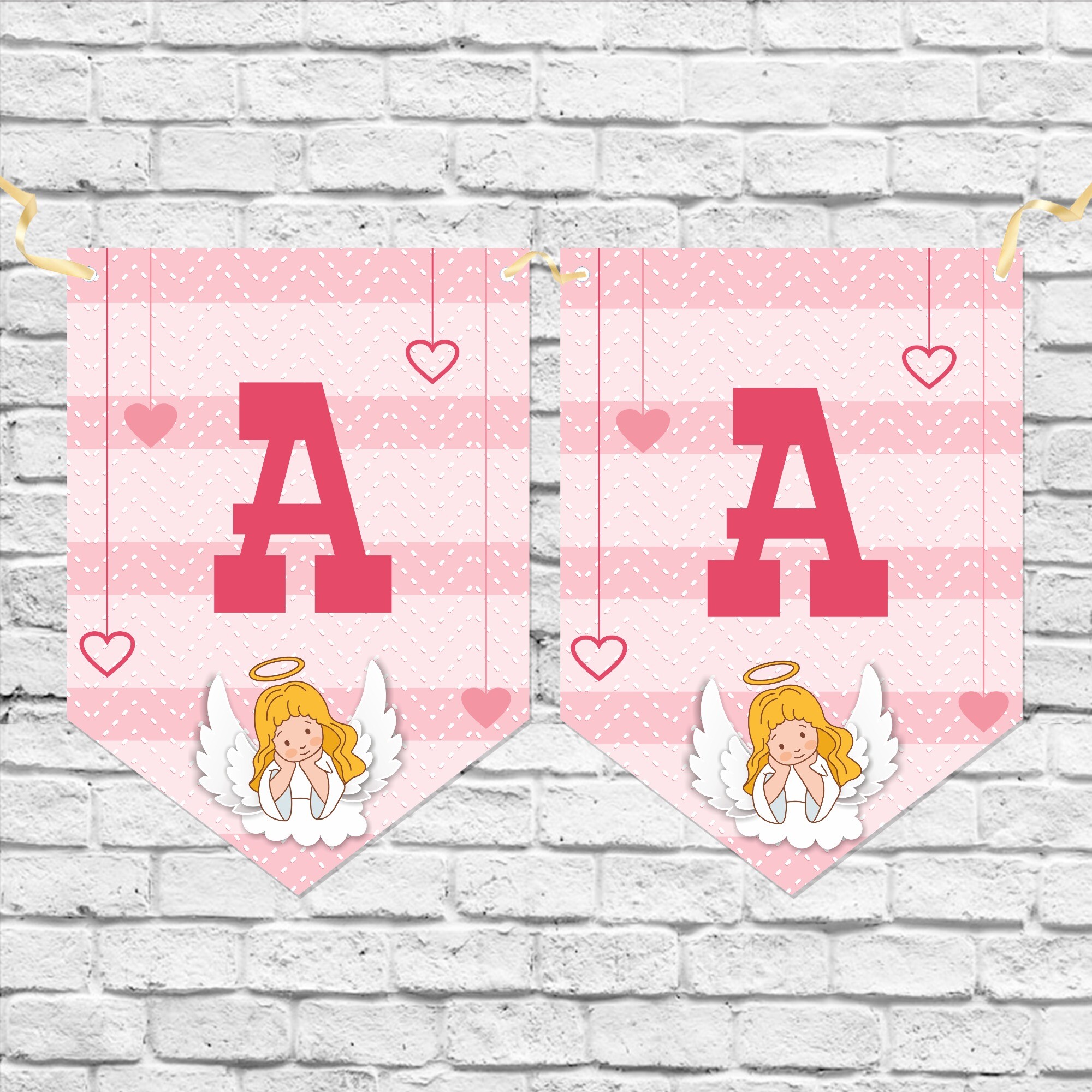 Melek Kanadı Temalı Harf Banner