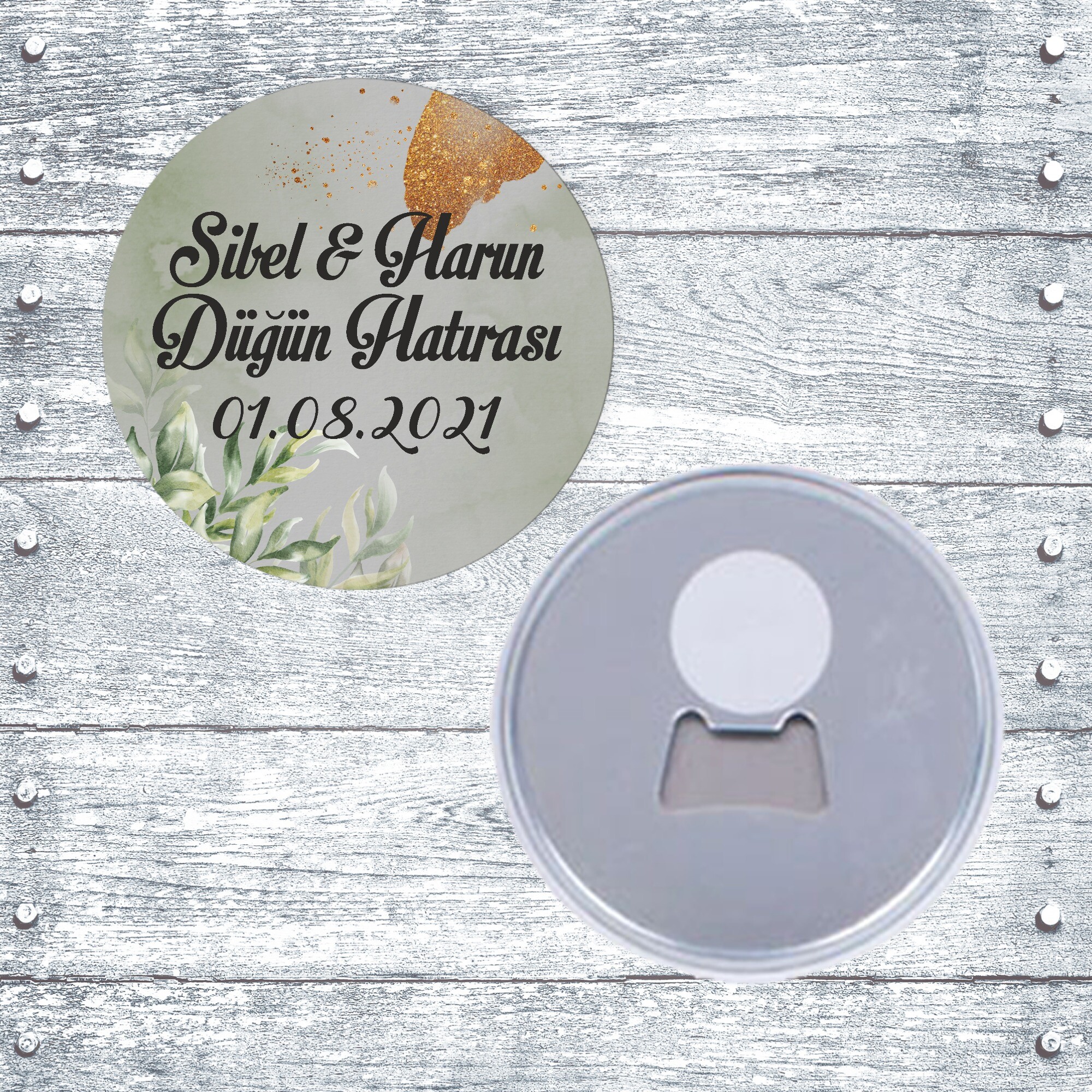 Mutluluk Temalı Kına Düğün Daire Açacak Magnet