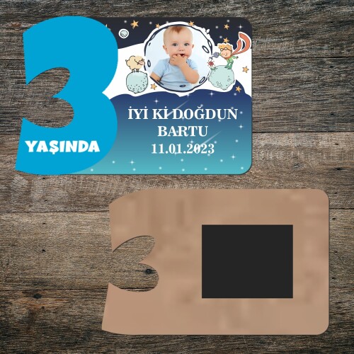 Küçük Prens 3 Yaş İçin Mavi Rakamlı Yaş Magneti