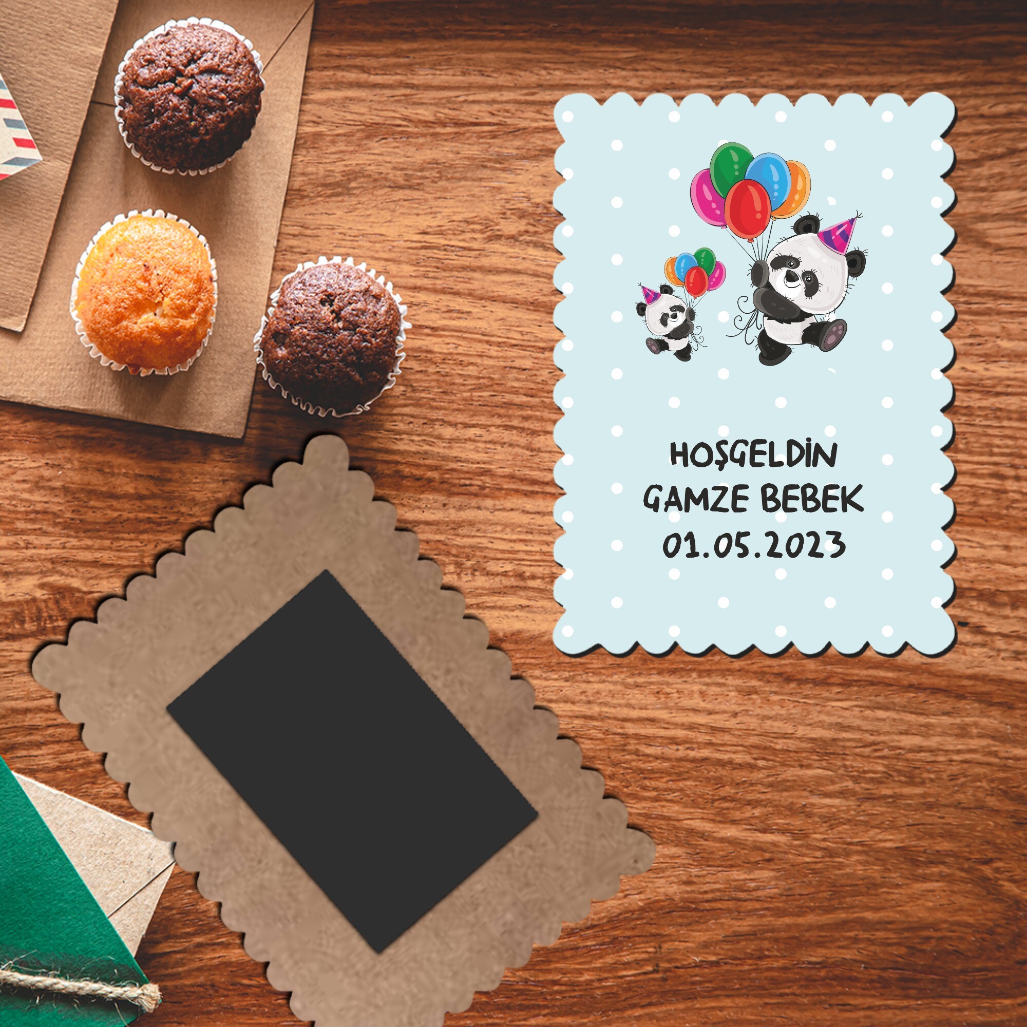 Panda Temalı Pöti Magnet Ahaşp