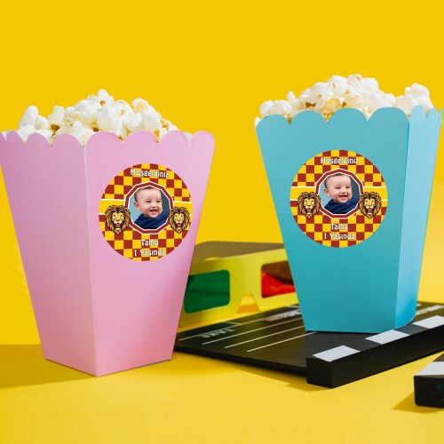 Aslan Cimbomlu Popcorn Kutusu