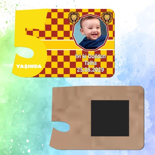 Aslan Cimbomlu 5 Yaşında Magnet Sarı Rakam