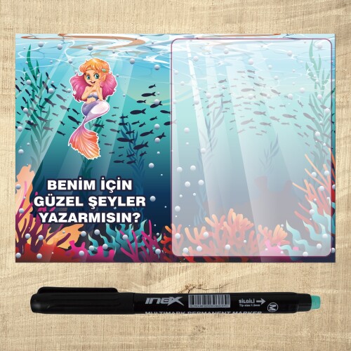 Deniz Kızı Kalemli Notluk Magnet