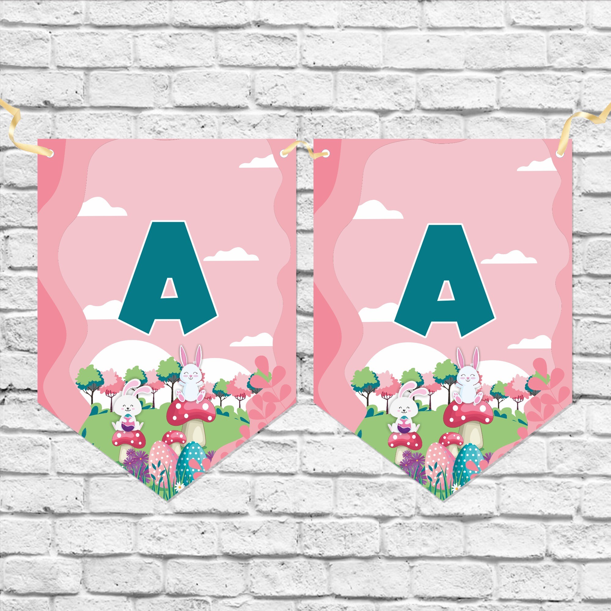 Tavşan Kız Temalı Harf Banner