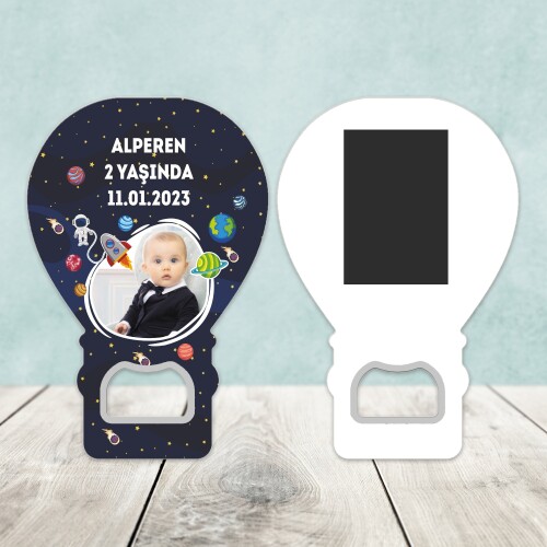 Uzay Temalı Balon Şekilli Açacaklı Magnet