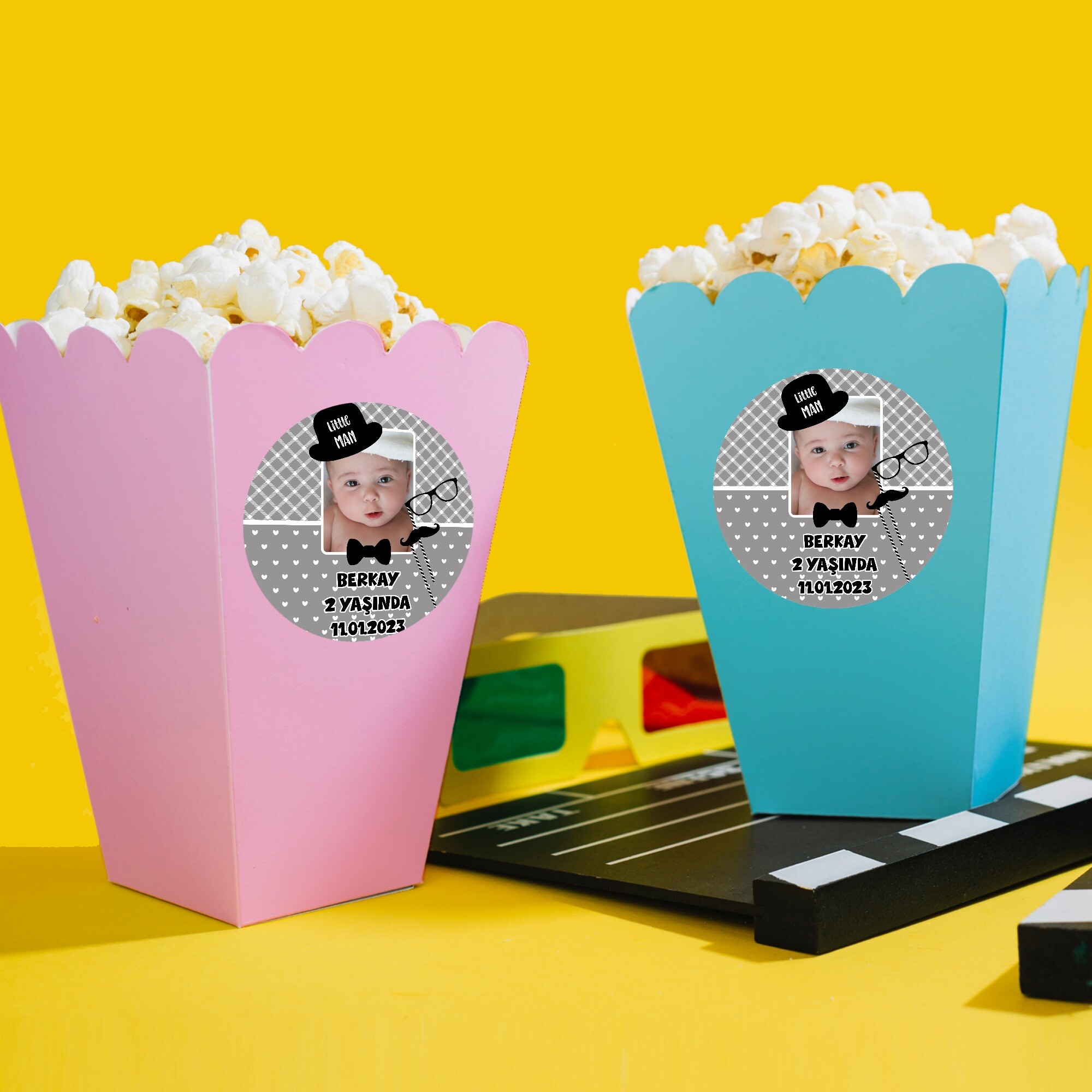 Little Man Küçük Adam Popcorn Kutusu