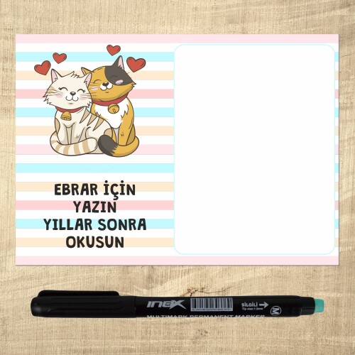 Sevimli Kediler Kalemli Notluk Magnet