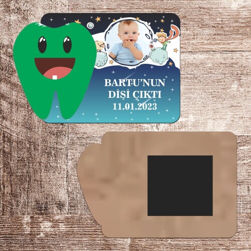 Küçük Prens Artık Isırabilirim Magnet Ahşap Yeşil
