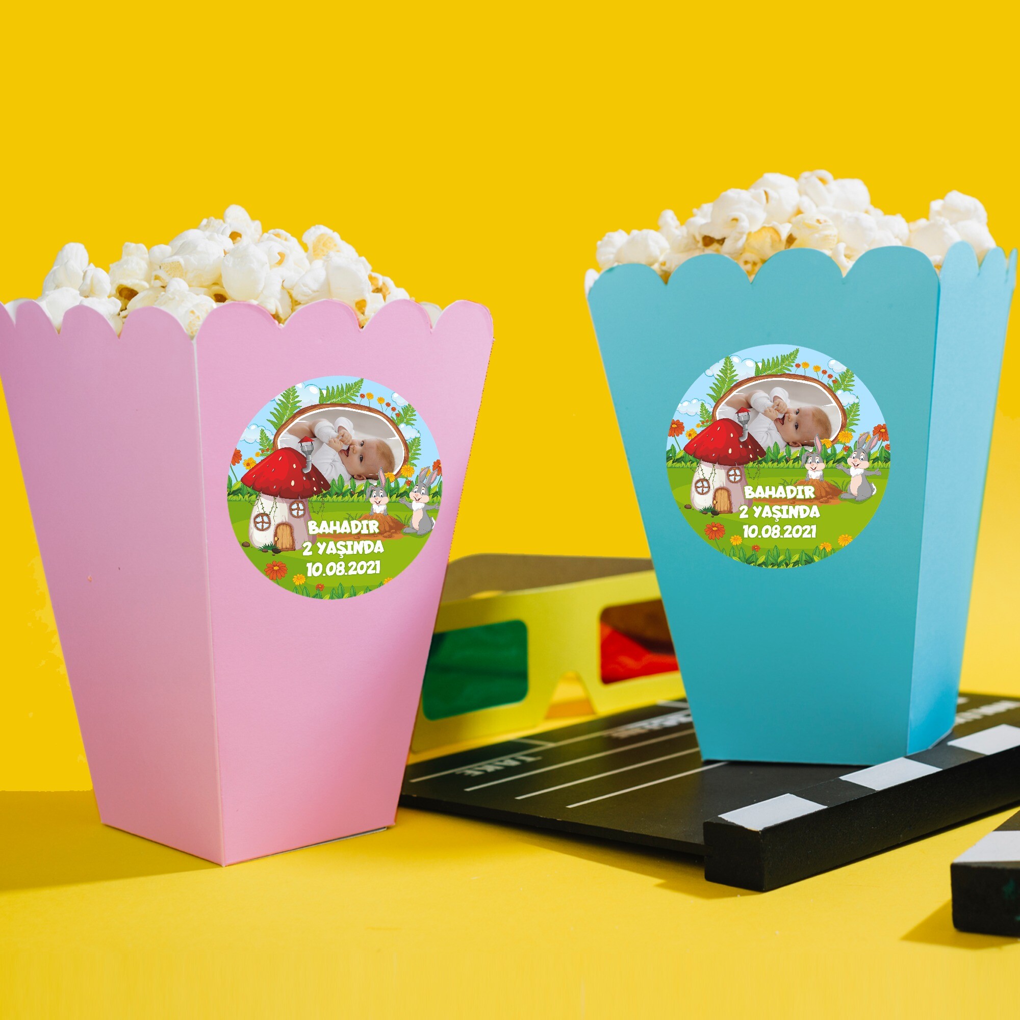 Sevimli Tavşan Popcorn Kutusu