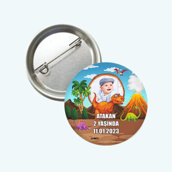 Dinazor Temalı İğneli Buton Rozet