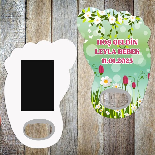 Papatya ve Laleli Bebek Ayağı Magnet Açacak