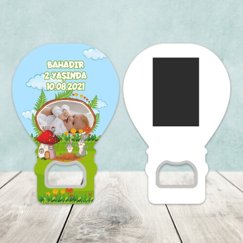 Sevimli Tavşan Balon Şekilli Açacaklı Magnet