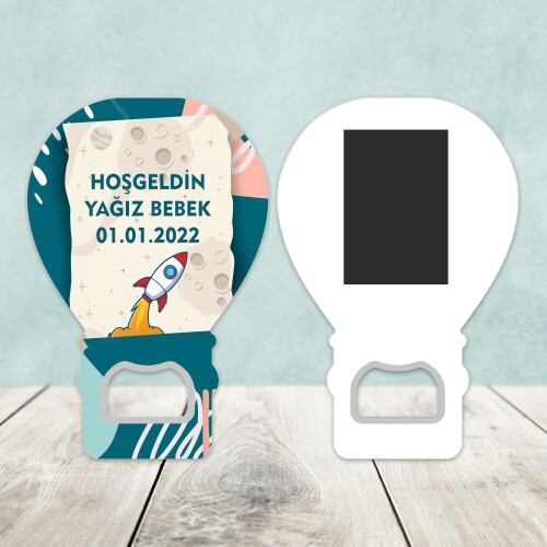 Roket Temalı Açacaklı Balon Magnet