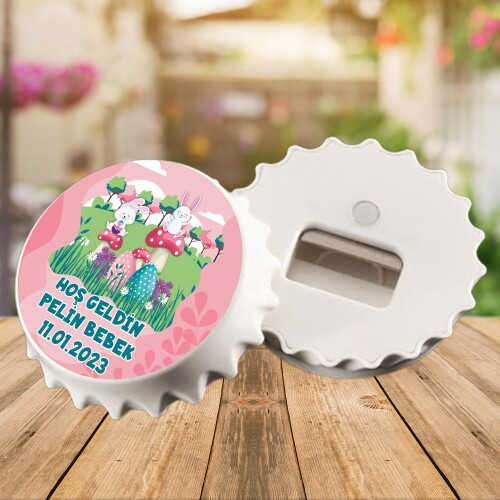 Tavşan Kız Temalı Kapak Şeklinde Açacaklı Magnet
