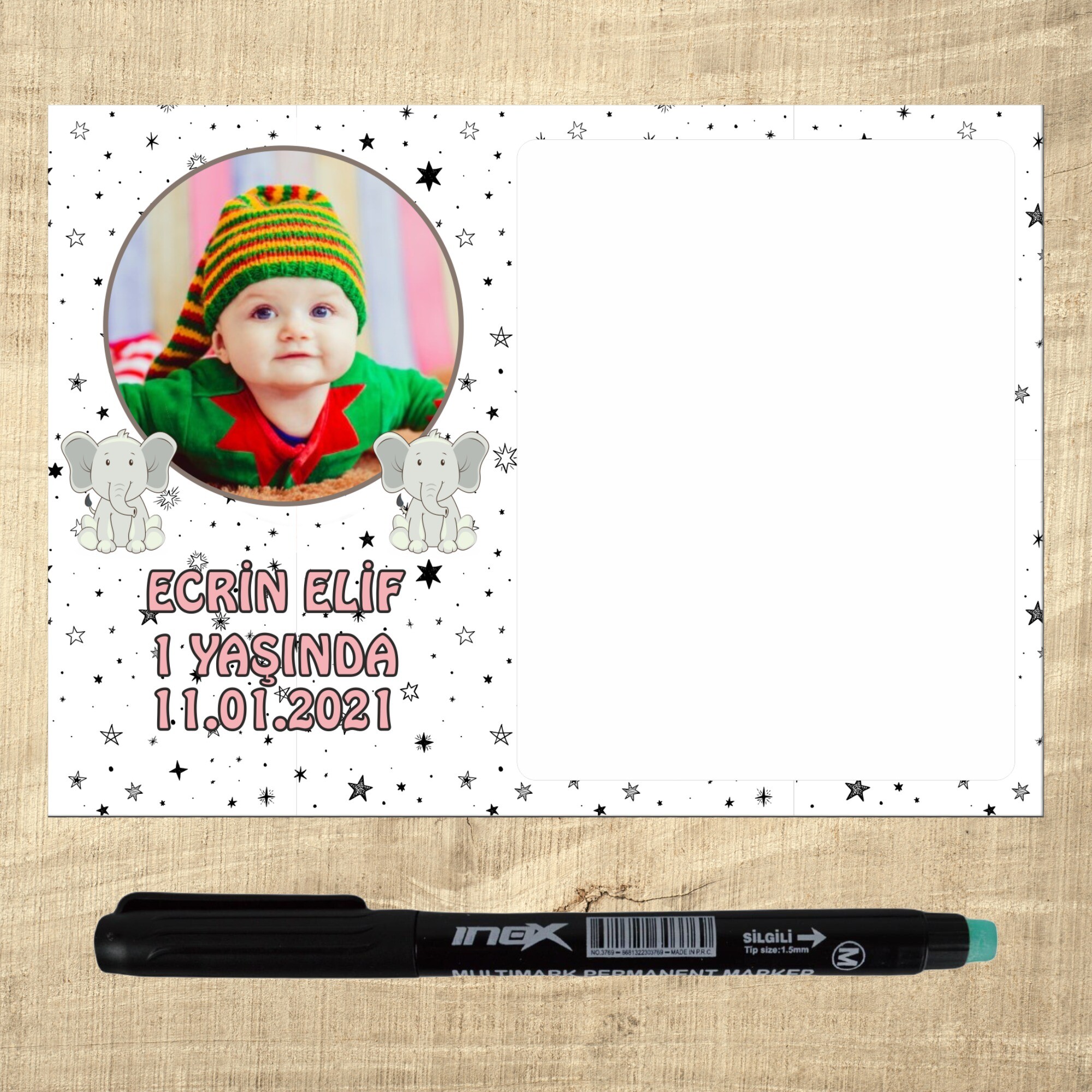 Sevimli Filli Kalemli Magnet Notluk