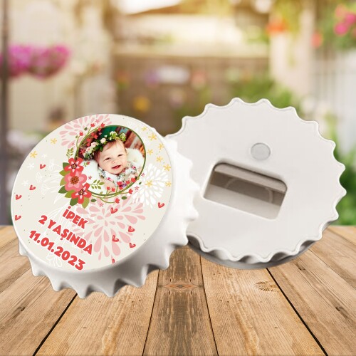 Çiçekli Kapak Magnet Açacak