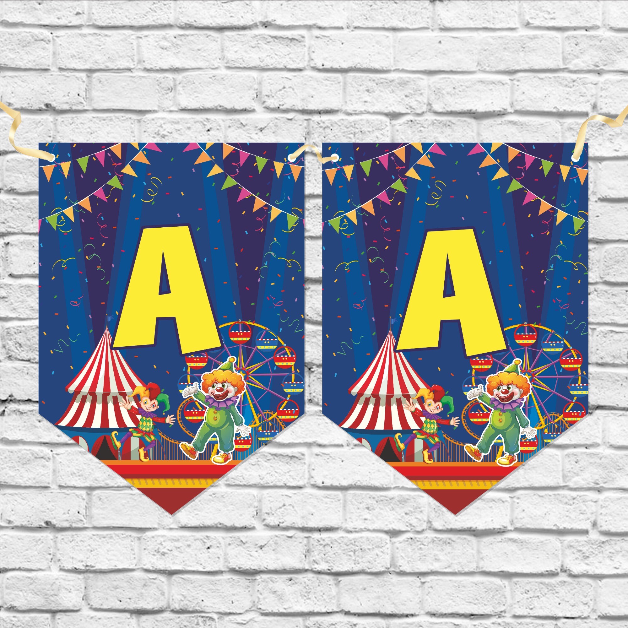 Palyaço Temalı Harf Banner