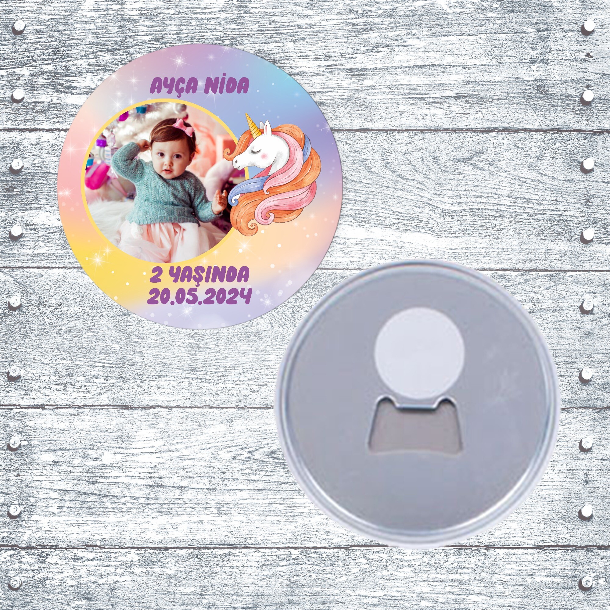 Unicorn Açacaklı Buton Magnet