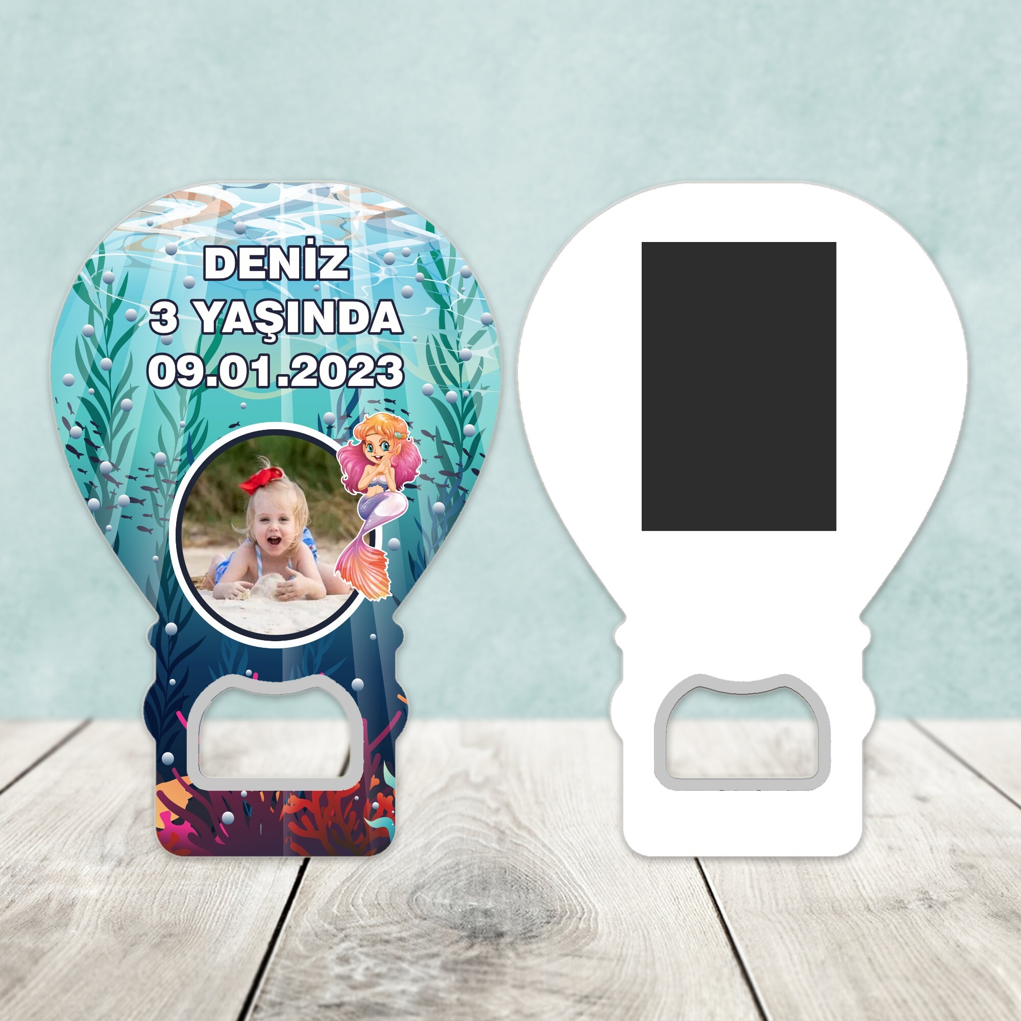 Deniz Kızı Balon Şekilli Açacaklı Magnet