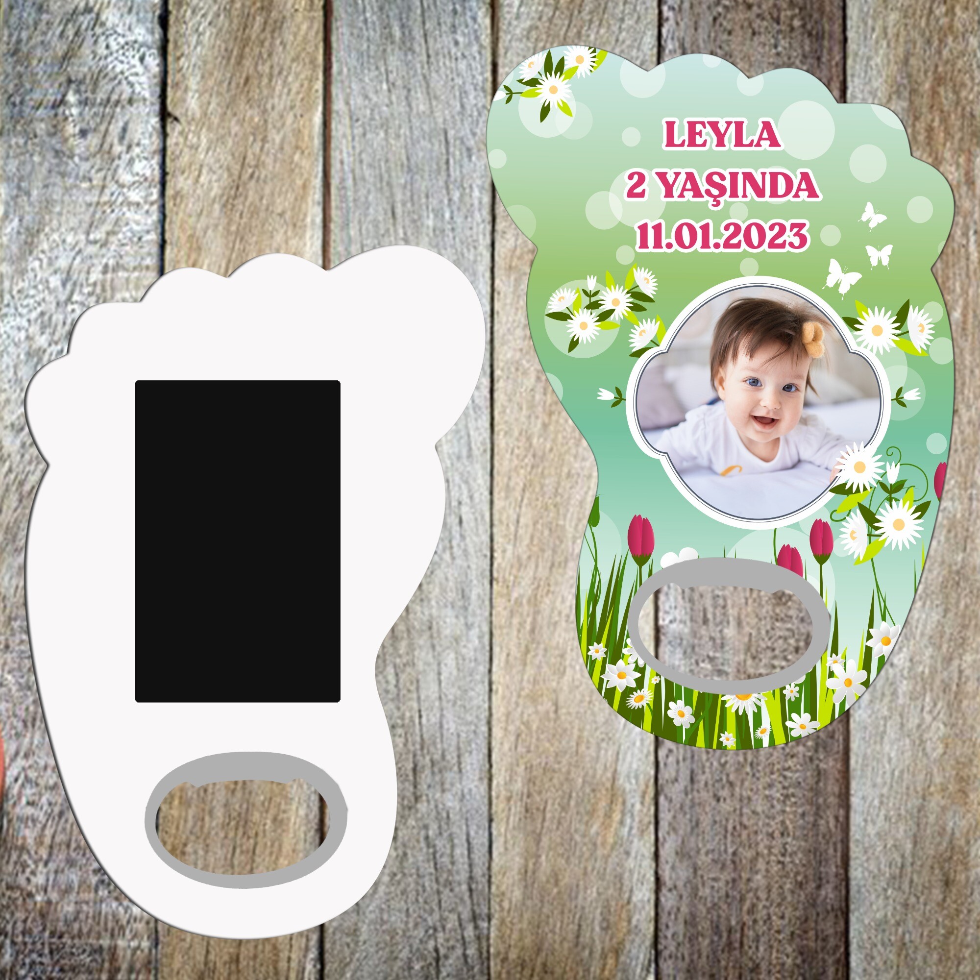 Papatya ve Laleli Ayak Şeklinde Magnet Açacak