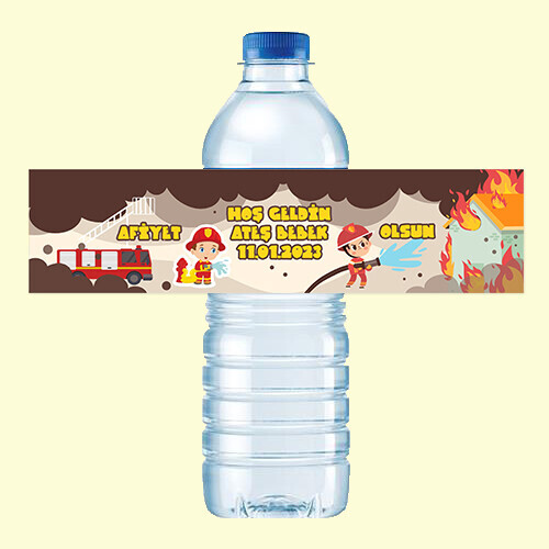 İtfaiyeci Çocuk Küçük Su Etiketi 500ML
