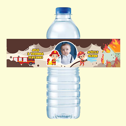 İtfaiyeci Çocuk 500ML Su Sargısı Etiketi