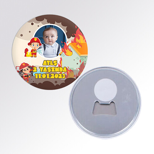 İtfaiyeci Çocuk Açacaklı Buton Magnet