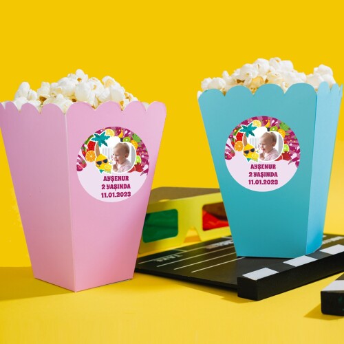 Meyveler Figürlü Popcorn Kutusu
