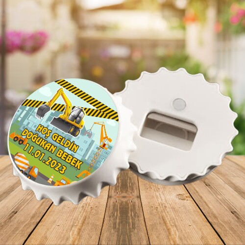 İş Makinaları Tasarımlı Kapak Şeklinde Açacaklı Magnet