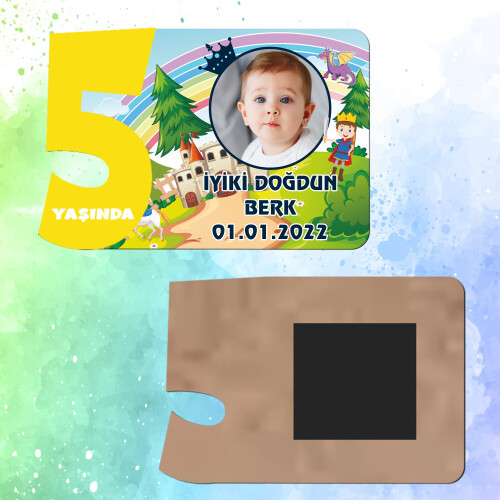 Prens Tasarım 5 Yaşında Magnet Sarı Rakam