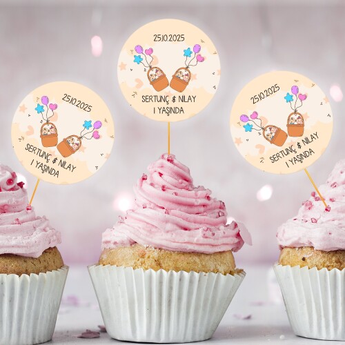 İkiz Bebek CupCake Kürdan