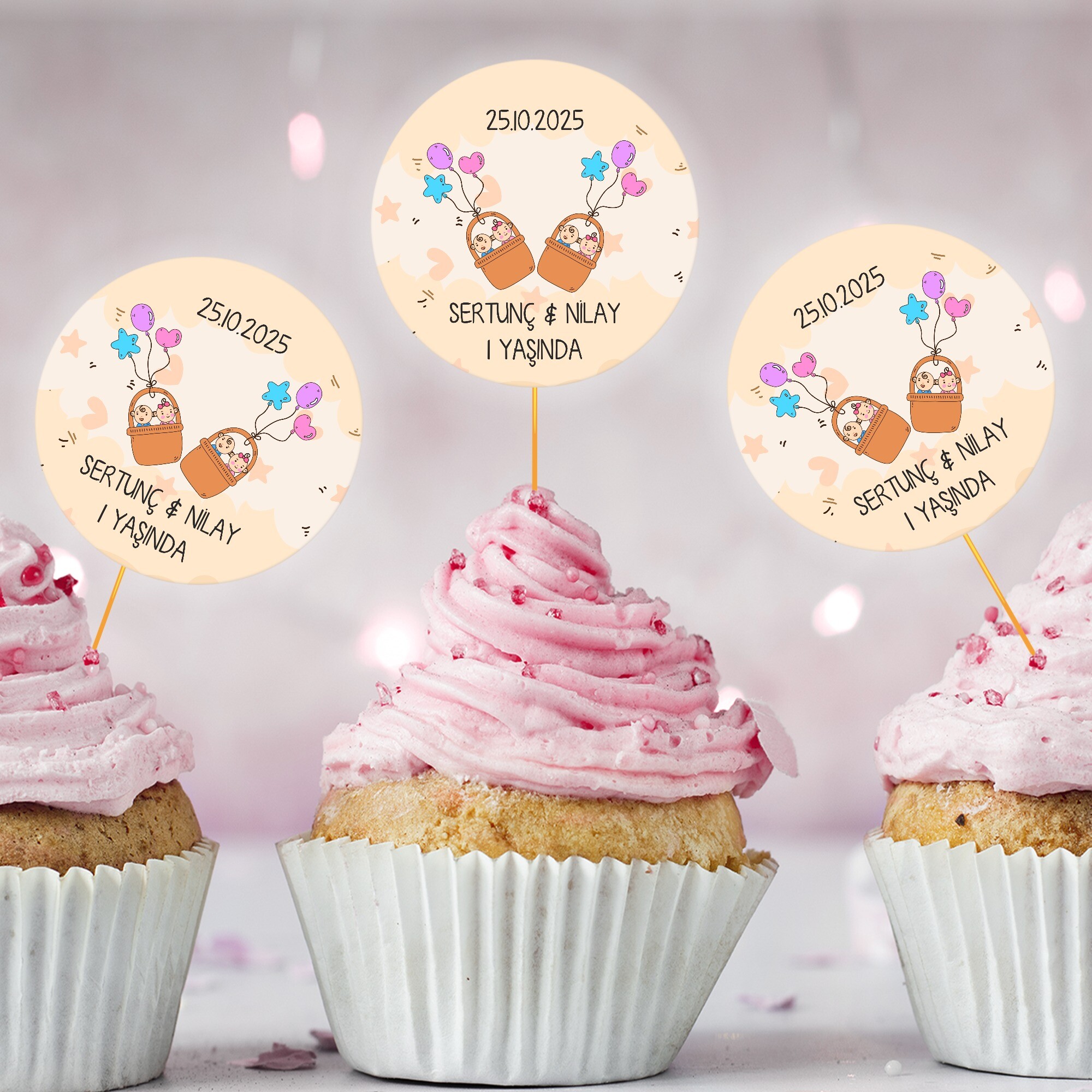 İkiz Bebek CupCake Kürdan
