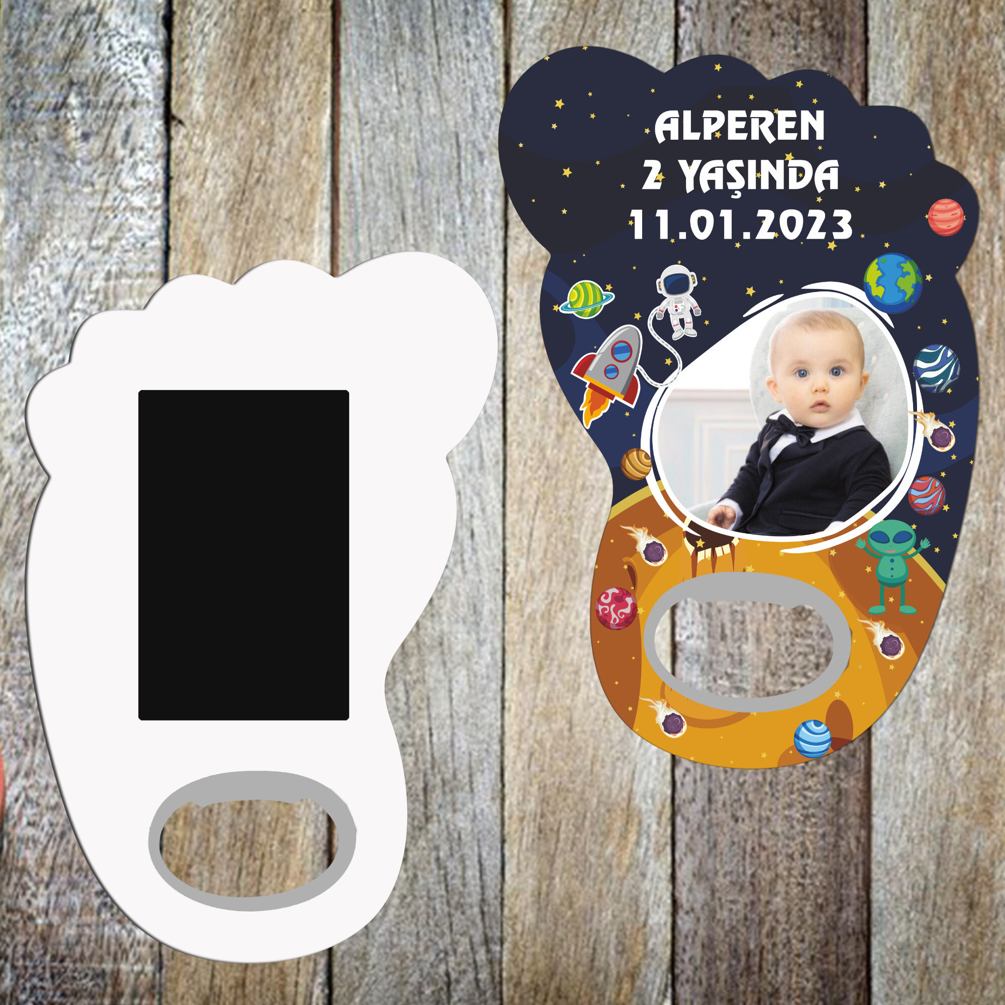 Uzay Temalı Ayak Şeklinde Magnet Açacak