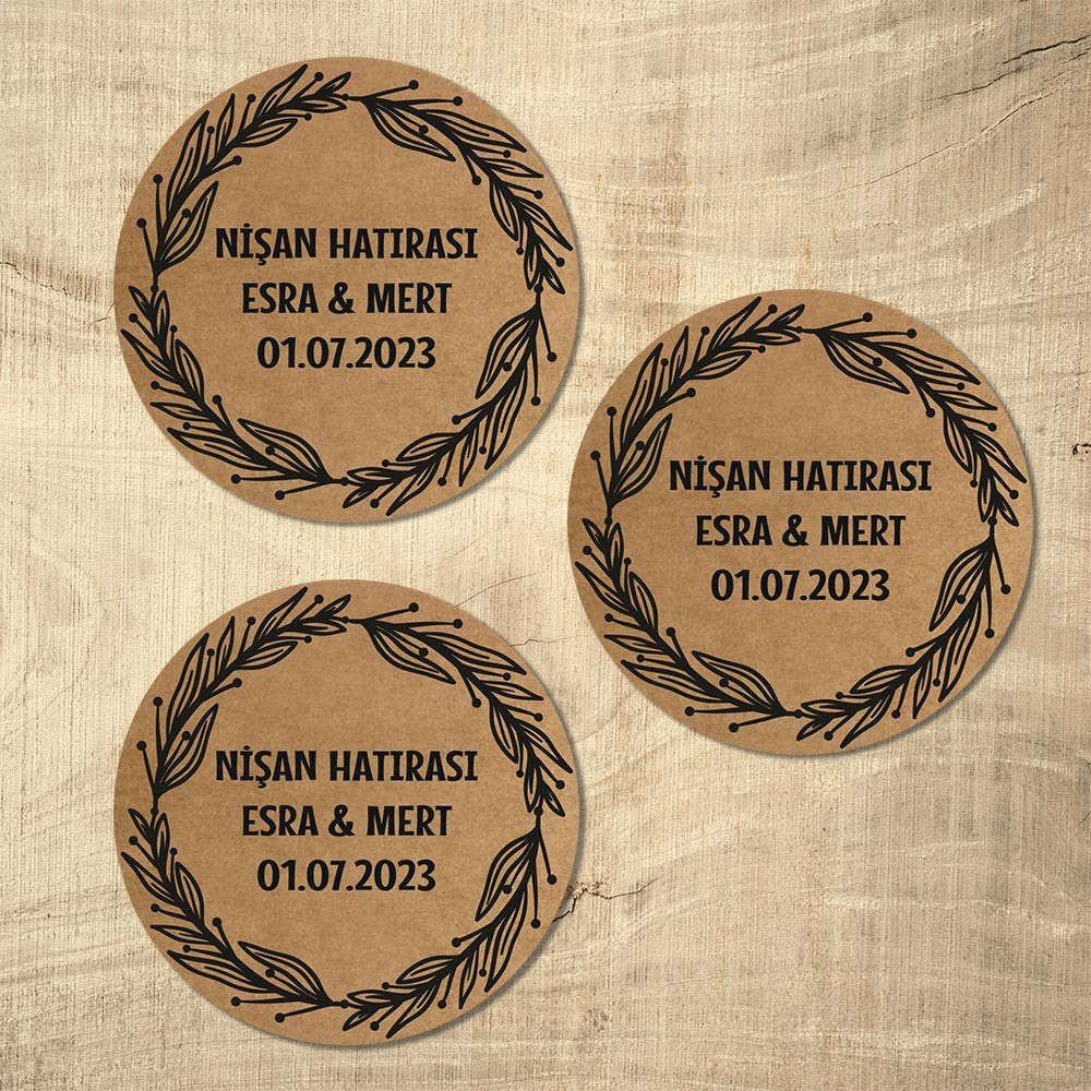 Nişan İçin Kraft Baskı Model 13