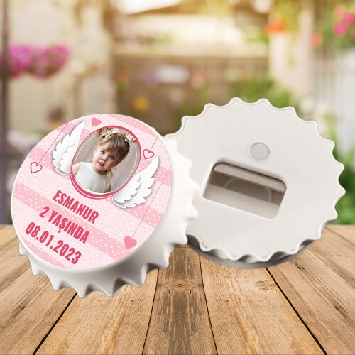 Melek Kanadı Temalı Kapak Magnet Açacak