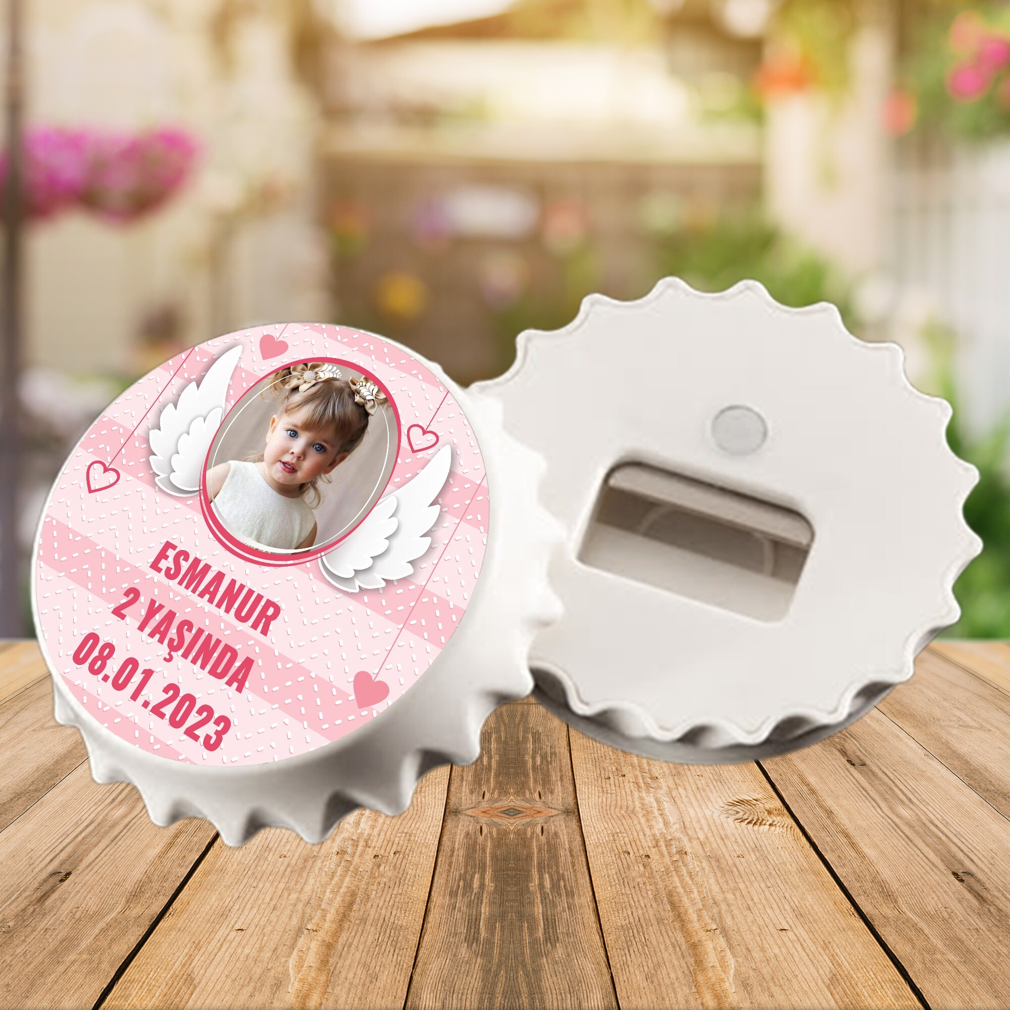 Melek Kanadı Temalı Kapak Magnet Açacak