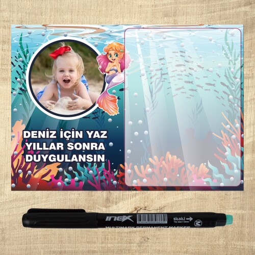 Deniz Kızı Kalemli Magnet Notluk