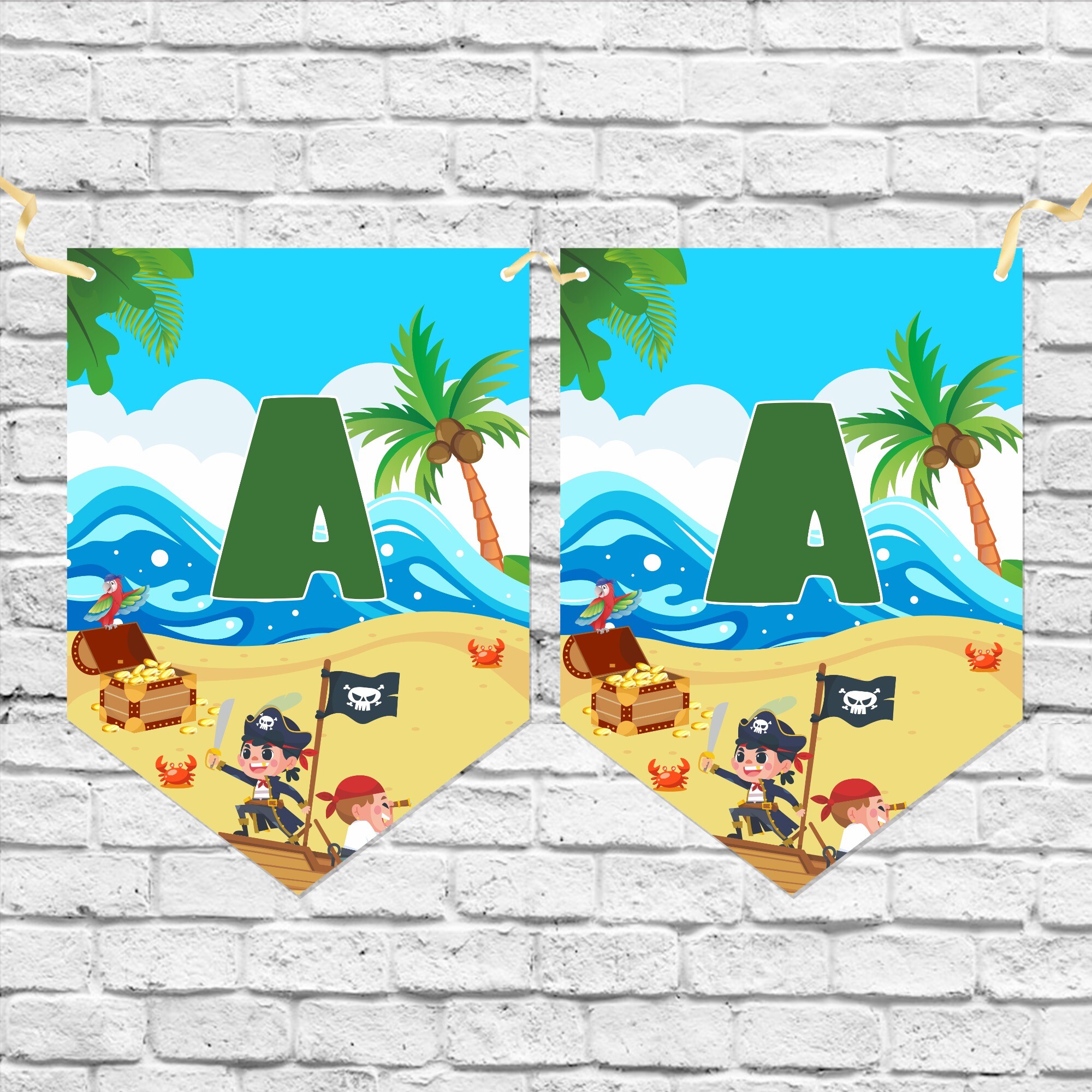 Korsan Temalı Harf Banner