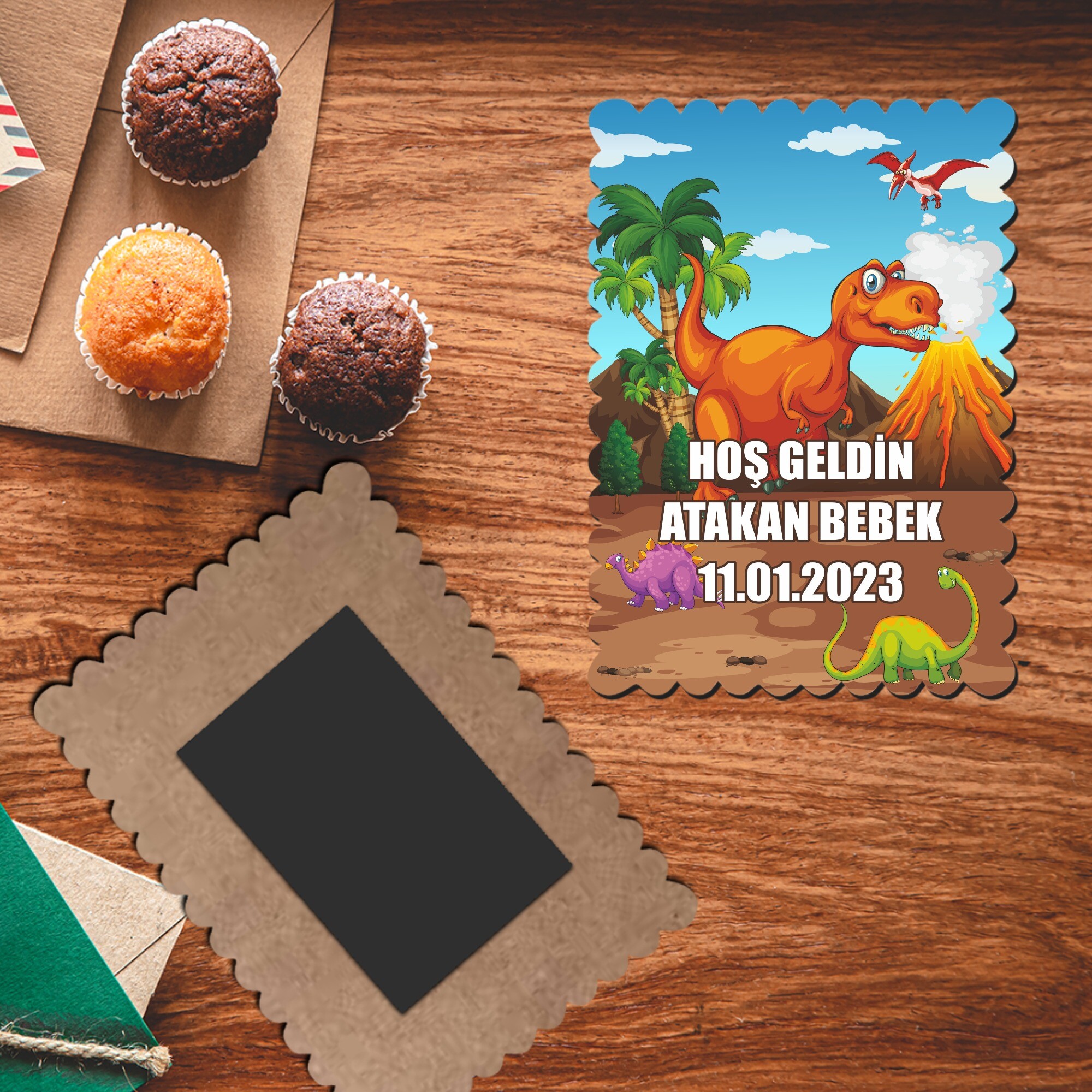 Dinazor Temalı Pöti Magnet Ahaşp